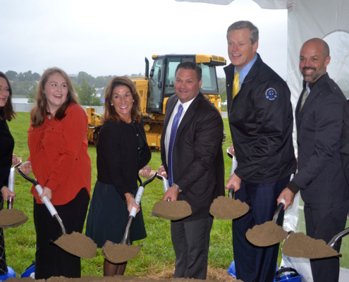 Mayor, governor and others at ground breaking